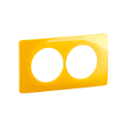 Legrand - Plaque de finition Céliane 2 postes spéciale rénovation - Jaune Safran