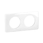 Legrand - Plaque de finition Céliane 2 postes - Blanc Relief
