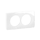 Legrand - Plaque de finition Céliane 2 postes spéciale rénovation - Blanc Relief