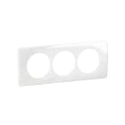 Legrand - Plaque de finition Céliane 3 postes spéciale rénovation - Blanc Relief