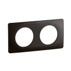 Legrand - Plaque de finition Céliane 2 postes - Noir Météore