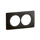 Legrand - Plaque de finition Céliane 2 postes spéciale rénovation - Noir Météore