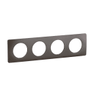 Legrand - Plaque Céliane 4 postes - Gris Cendré emballage GD