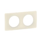 Legrand - Plaque de finition Céliane 2 postes - Blanc Amande