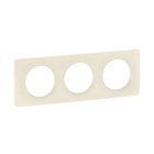 Legrand - Plaque de finition Céliane 3 postes - Blanc Amande