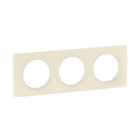 Legrand - Plaque de finition Céliane 3 postes - Blanc Amande