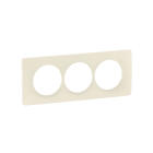 Legrand - Plaque de finition Céliane 3 postes spéciale rénovation - Blanc Amande