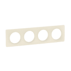 Legrand - Plaque Céliane 4 postes - Blanc Amande emballage GD