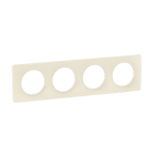Legrand - Plaque Céliane 4 postes - Blanc Amande emballage GD