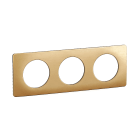 Legrand - Plaque Céliane 3 postes - Laiton Satiné emballage GD