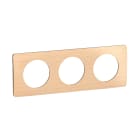 Legrand - Plaque Céliane 3 postes - Hêtre emballage GD