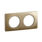 Legrand - Plaque de finition Céliane 2 postes - Bronze Satiné