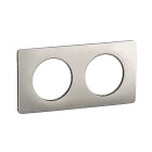 Legrand - Plaque de finition Céliane 2 postes - Alu Satiné