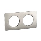 Legrand - Plaque de finition Céliane 2 postes - Alu Satiné