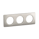 Legrand - Plaque de finition Céliane 3 postes - Alu Satiné