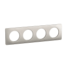Legrand - Plaque de finition Céliane 4 postes - Alu Satiné