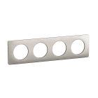 Legrand - Plaque de finition Céliane 4 postes - Alu Satiné