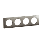 Legrand - Plaque de finition Céliane 4 postes - Acier Satiné