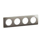 Legrand - Plaque de finition Céliane 4 postes - Acier Satiné