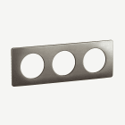 Legrand - Plaque Céliane 3 postes - Acier Satiné emballage GD