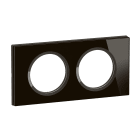 Legrand - Plaque de finition Céliane 2 postes - Verre Onyx Noir