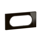Legrand - Plaque de finition Céliane 4 à 5 modules - Verre Onyx Noir