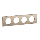 Legrand - Plaque de finition Céliane 4 postes - Nickel Satiné