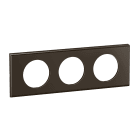 Legrand - Plaque de finition Céliane 3 postes - Nickel Sombre Satiné