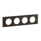 Legrand - Plaque de finition Céliane 4 postes - Nickel Sombre Satiné