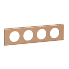Legrand - Plaque de finition Céliane 4 postes - Chêne