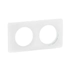 Legrand - Plaque de finition Céliane 2 postes - Blanc Antimicrobien