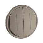 Legrand - Enjoliveur interrupteur va-et-vient double témoin Céliane - Titanium