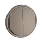 Legrand - Enjoliveur double poussoir NO+NF lumineux Céliane - Titanium