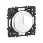 Legrand - Double interrupteur ou va-et-vient Céliane 10AX enjoliveur Blanc et support