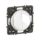 Legrand - Double interrupteur ou va-et-vient Céliane 10AX enjoliveur Blanc et support