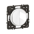 Legrand - Double poussoir inverseur Céliane 6A enjoliveur Blanc et support