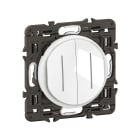 Legrand - Double interrupteur témoin Céliane 10AX enjoliveur Blanc, support et voyant