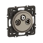 Legrand - Prise TV R-SAT DAB+ Céliane - enjoliveur Titanium et support