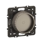 Legrand - Variateur avec bague rotative 200W LED Céliane - enjoliveur Titanium et support