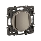 Legrand - Interrupteur lumineux Céliane 10AX enjoliveur Titanium, support et voyant