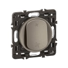 Legrand - Poussoir VMC Céliane enjoliveur Titanium et support