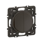 Legrand - Interrupteur ou va-et-vient + poussoir Céliane enjoliveur Noir et support