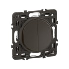 Legrand - Interrupteur ou va-et-vient + poussoir Céliane enjoliveur Noir et support