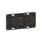 Legrand - Prise 2P+T et USB A+C 20W précâblées Céliane, enjoliveurs Noir et support