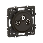 Legrand - Prise TV R-SAT DAB+ Céliane - enjoliveur Noir et support