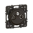Legrand - Prise TV R-SAT DAB+ Céliane - enjoliveur Noir et support