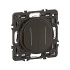 Legrand - Double interrupteur témoin Céliane 10AX enjoliveur Noir, support et voyant