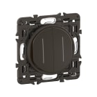 Legrand - Double interrupteur témoin Céliane 10AX enjoliveur Noir, support et voyant
