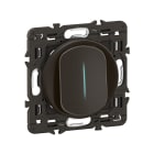 Legrand - Interrupteur témoin Céliane 10AX enjoliveur Noir, support et voyant