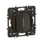 Legrand - Interrupteur témoin Céliane 10AX enjoliveur Noir, support et voyant